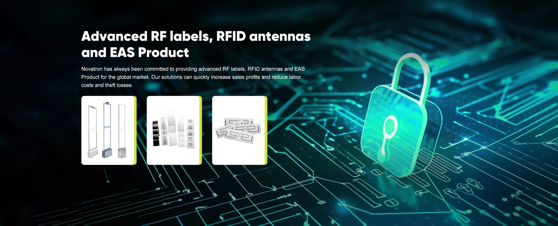 Étiquettes RF avancées, antennes RFID et produit EAS